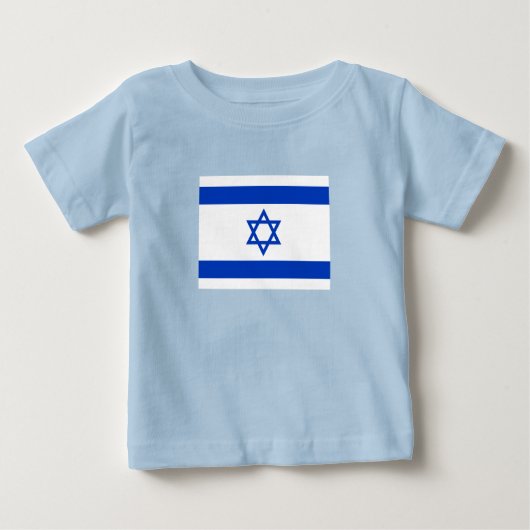 T-shirt Pour Bébé Drapeau Israël (Devant)