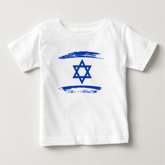 T-shirt Pour Bébé Drapeau Israël (Devant)