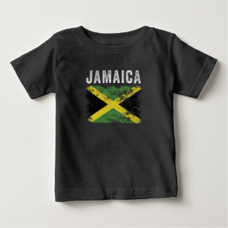 T-shirt Pour Bébé Drapeau jamaïcain en détresse - Drapeau jamaïcain