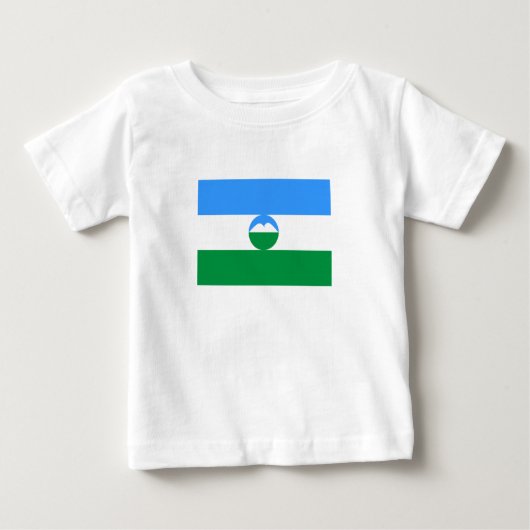 T-shirt Pour Bébé Drapeau Kabardino Balkaria (Devant)