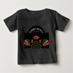 T-shirt Pour Bébé Drapeau kényan inspiré Jambo Welcome Design Art