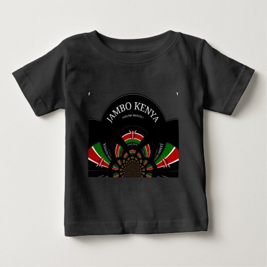 T-shirt Pour Bébé Drapeau kényan inspiré Jambo Welcome Design Art (Devant)