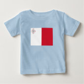 T-shirt Pour Bébé Drapeau Malte (Devant)