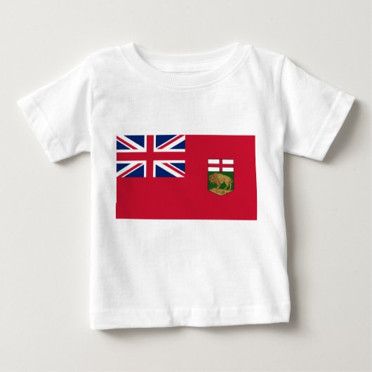 T-shirt Pour Bébé Drapeau Manitoba (Devant)