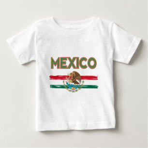 T-shirt Pour Bébé Drapeau mexicain du Mexique