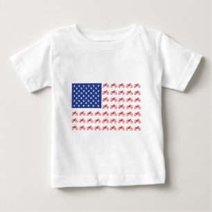 T-shirt Pour Bébé Drapeau-Moto-Cross-Moto