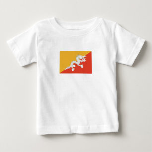 T-shirt Pour Bébé Drapeau patriotique du Bhoutan