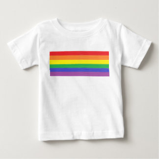 T-shirt Pour Bébé Drapeau peint d'arc-en-ciel