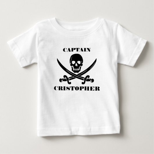 T-shirt Pour Bébé Drapeau pirate crâne (Devant)