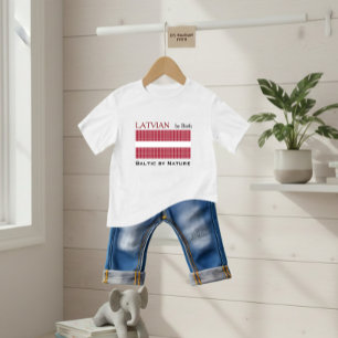 T-shirt Pour Bébé Drapeau pixélisé Lettonie