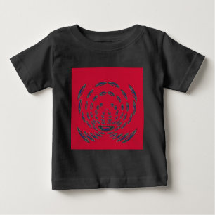 T-shirt Pour Bébé Drapeau Polka de Corée du Sud