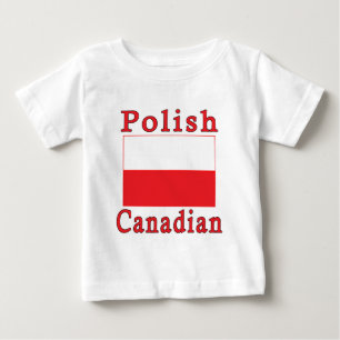 T-shirt Pour Bébé Drapeau polonais Canadien