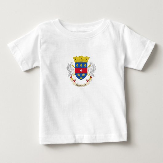 T-shirt Pour Bébé Drapeau Saint-Barthélemy (Devant)