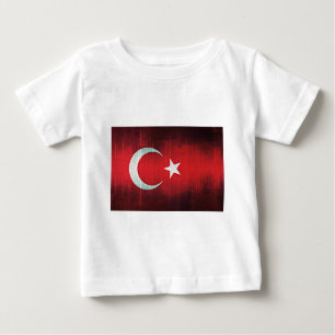 T-shirt Pour Bébé Drapeau stylisé de Turquie
