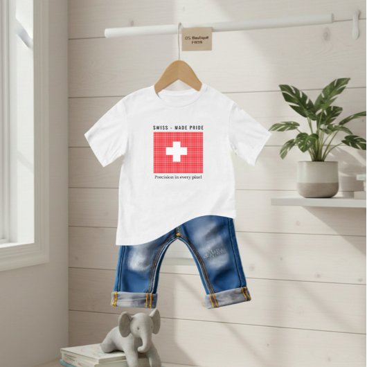 T-shirt Pour Bébé Drapeau suisse