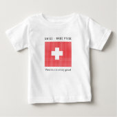 T-shirt Pour Bébé Drapeau suisse (Devant)