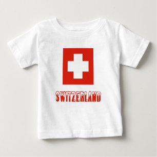 T-shirt Pour Bébé Drapeau suisse et Suisse