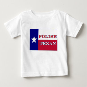 T-shirt Pour Bébé Drapeau texan polonais