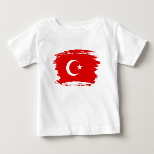 T-shirt Pour Bébé Drapeau turc (Devant)