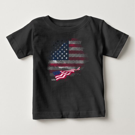 T-shirt Pour Bébé Drapeau USA (Devant)