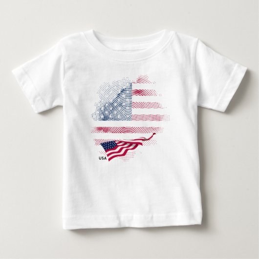 T-shirt Pour Bébé Drapeau USA (Devant)