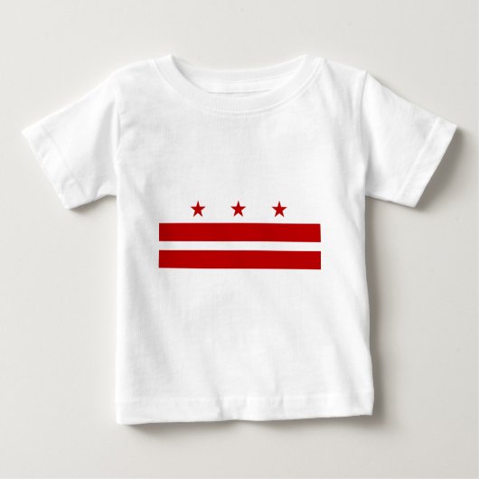 T-shirt Pour Bébé Drapeau Washington DC (Devant)