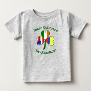 T-shirt Pour Bébé Drapeaux Colombien Irlandais Américain Shamrock Vo