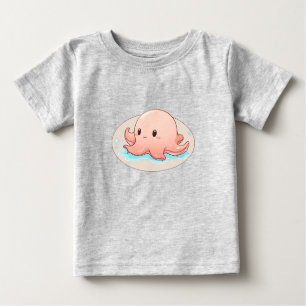 T-shirt Pour Bébé Drawing of a rose Baby Octopus