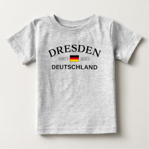 T-shirt Pour Bébé Dresden Allemagne Coordonnées Allemand
