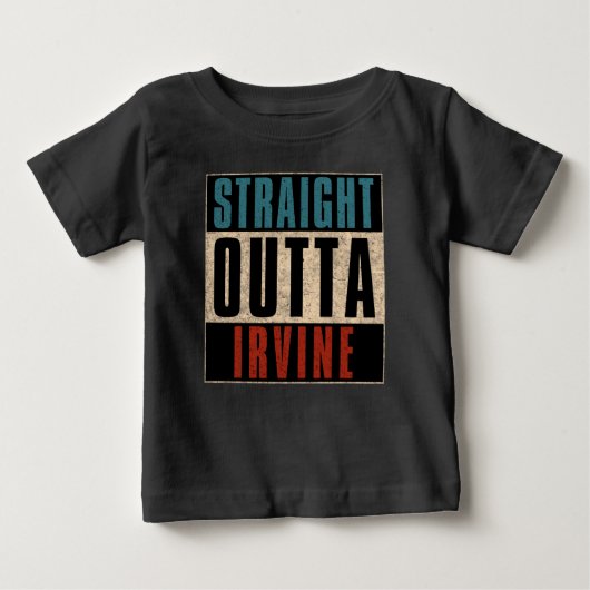 T-shirt Pour Bébé Droit devant Irvine California CA (Devant)