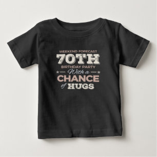 T-shirt Pour Bébé Drôle 70ème anniversaire de dire