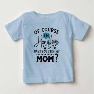 T-shirt Pour Bébé drôle beau maman mot art garçons