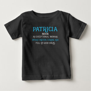 T-shirt Pour Bébé Drôle cadeau de prénom pour Patricia Definition Gi