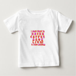 T-shirt Pour Bébé Drôle cadeau pour les amateurs de café