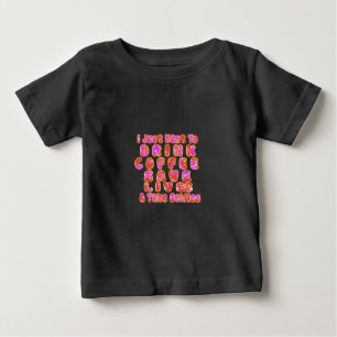 T-shirt Pour Bébé Drôle cadeau pour les amateurs de café