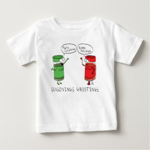 T-shirt Pour Bébé Drôle de Noël, Cuisines de caricatures