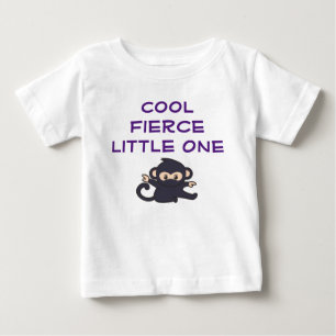 T-shirt Pour Bébé Drôle de singe ninja de dessin animé mignon et coo