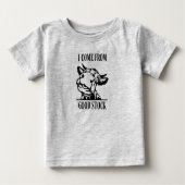 T-shirt Pour Bébé Drôle de vache, je viens de bonne souche (Devant)