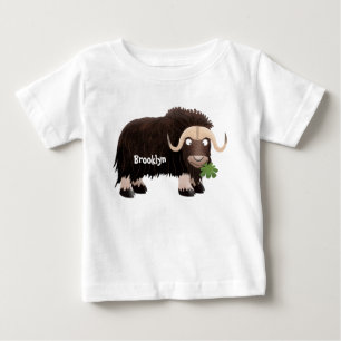 T-shirt Pour Bébé Drôle dessin animé de boeuf musqué