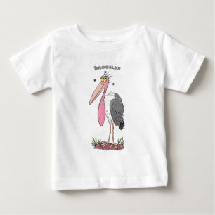 T-shirt Pour Bébé Drôle dessin animé de cigogne en marabou
