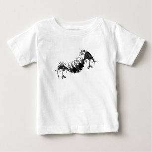 T-shirt Pour Bébé Drôle étrange dessin de reptile monstre