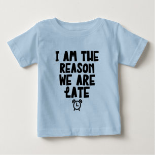 T-shirt Pour Bébé Drôle garçon raison tardive mot art