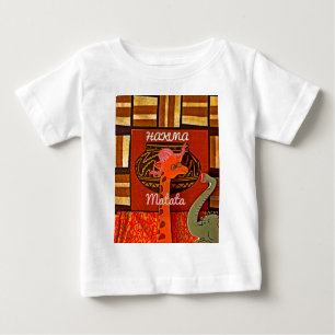 T-shirt Pour Bébé Drôle Giraffe avec texte cool Hakuna Matata Design