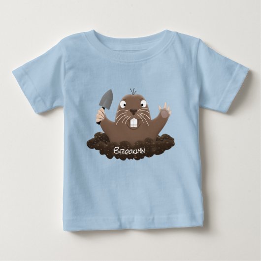 T-shirt Pour Bébé Drôle gopher de poche creusant dessin dessin de de (Devant)