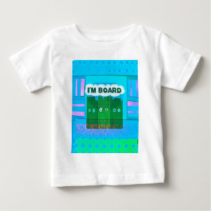 T-shirt Pour Bébé Drôle Inspirational Graphic Je m'ennuie Texte Art
