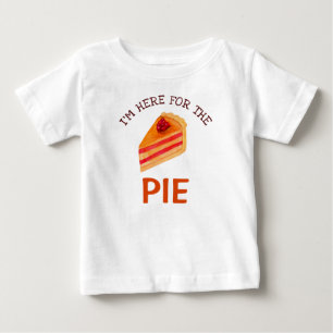 T-shirt Pour Bébé Drôle je suis ici pour la tarte Thanksgiving