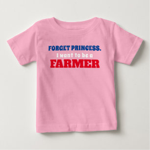 T-shirt Pour Bébé Drôle "Je veux être un agriculteur"