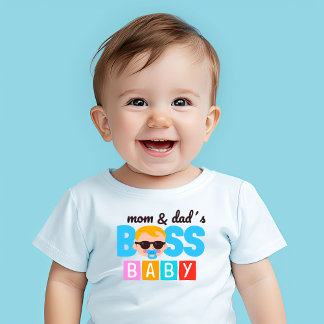 T-shirt Pour Bébé Drôle maman et papa's Boss Baby Boy Boy