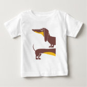 T-shirt Pour Bébé Drôle mignon dachshund pour parent chien long (Devant)