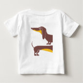 T-shirt Pour Bébé Drôle mignon dachshund pour parent chien long (Dos)